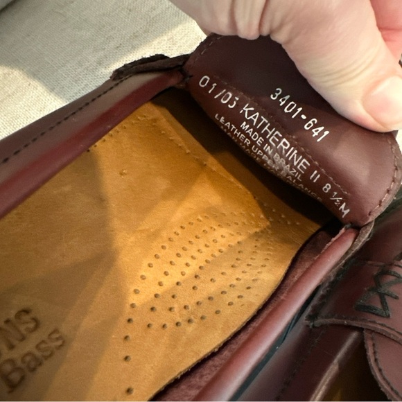 G.H. Bass & Co Weejuns Katherine II Burgundy Leather Penny Loafer Womens 8.5 M - Picture 3 of 4